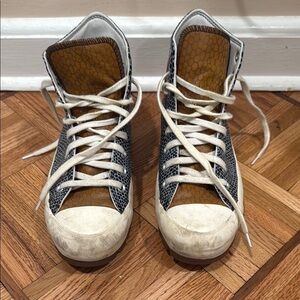 Converse Black and Brown High-Top Sneakers